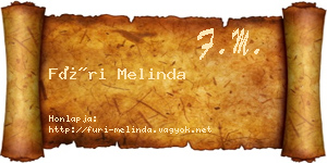 Füri Melinda névjegykártya