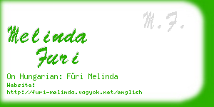 melinda furi business card